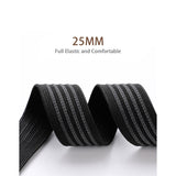 1.0 inch Adjustable Suspender with 4 Clips - BLACK/GRAY