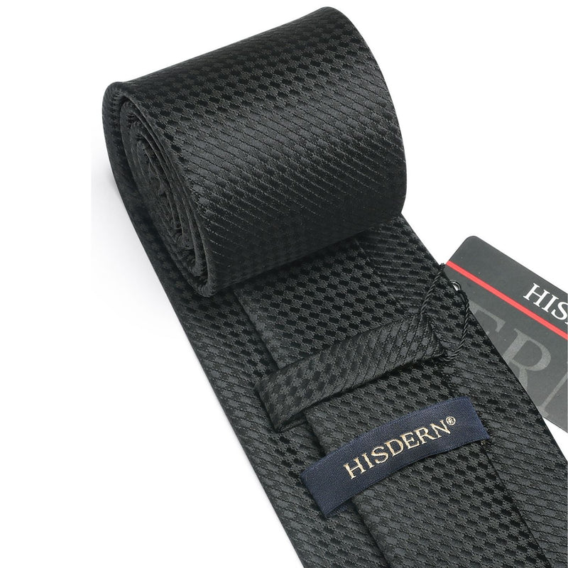 Houndstooth Tie Handkerchief Set - E-03 BLACK