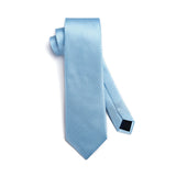 Men's Plaid Tie Handkerchief Set - 01-BLUE2