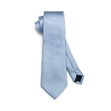 Men's Plaid Tie Handkerchief Set - D-LIGHT BLUE