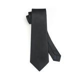 Men's Plaid Tie Handkerchief Set - A- BLACK1