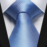Plaid Tie Handkerchief Set - C5-BLUE