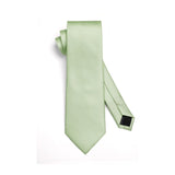 Houndstooth Tie Handkerchief Set - 02-SAGE GREEN