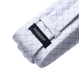 Plaid Tie Handkerchief Clip - 06 SILVER