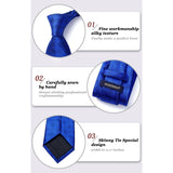 Plaid Tie Handkerchief Set - C-01 NAVY BLUE