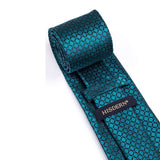 Men's Plaid Tie Handkerchief Set - A-TEAL2