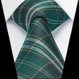 Men's Plaid Tie Handkerchief Set - B-GREEN 4