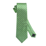 Polka Dots Tie Handkerchief Set - A-LAWN GREEN/BLUE 1