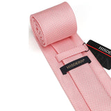 Houndstooth Tie Handkerchief Set - G-PINK1