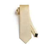 Houndstooth Tie Handkerchief Cufflinks - BEIGE