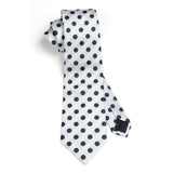 Polka Dot Tie Handkerchief Set - C-WHITE/BLACK 1