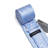 Floral Tie Handkerchief Set - DUSTY BLUE-9