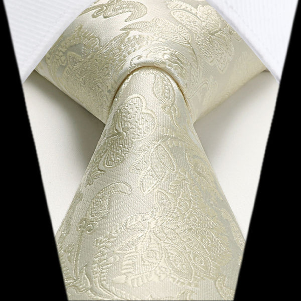 Floral Tie Handkerchief Set - CHAMPAGNE FLORAL-7