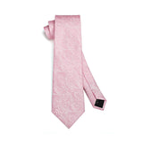 Paisley Tie Handkerchief Set - D4-PINK