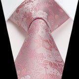 Paisley Extra Long Tie Handkerchief Set - B5-PINK