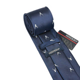 Antlers Tie Handkerchief Set - NAVY BLUE
