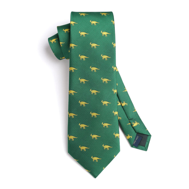 Dinosaur Tie Handkerchief Set - GREEN-4