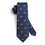 Pattern Tie Handkerchief Set - NAVY BLUE