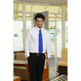 Men's Plaid Tie Handkerchief Set - 02-ROYAL BLUE