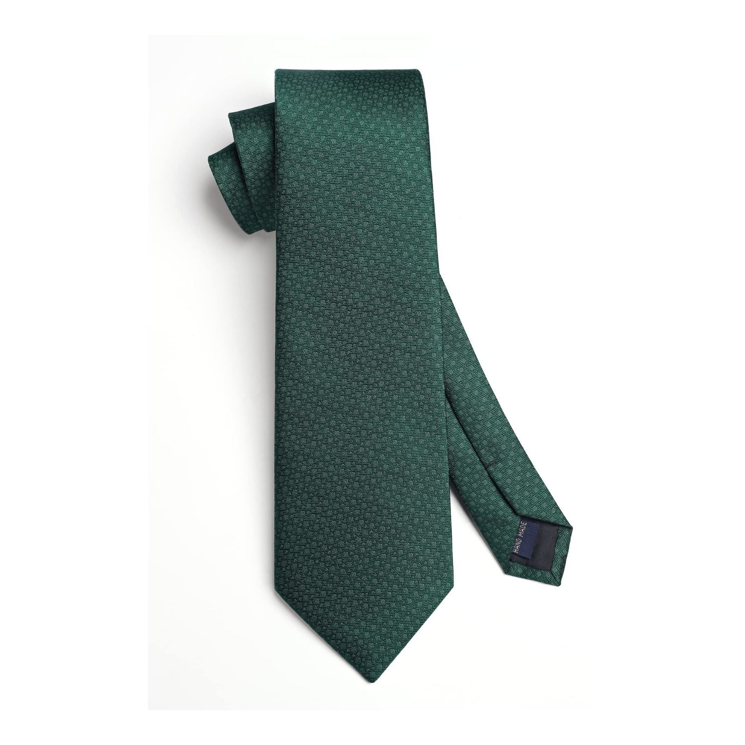 Hisdern Emerald Green Houndstooth Business Tie Set