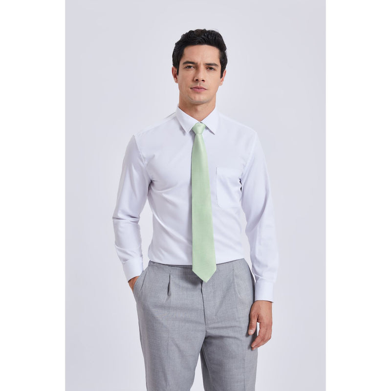 Houndstooth Tie Handkerchief Set - E-01 SAGE GREEN