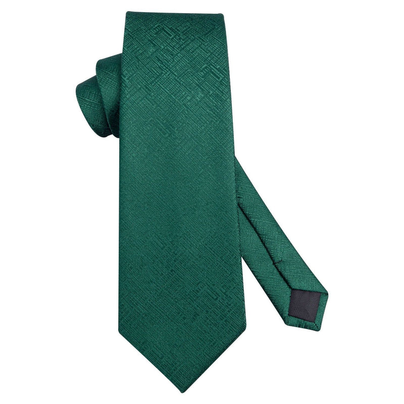 Houndstooth Tie Handkerchief Set - A-03 GREEN