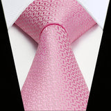 Houndstooth Tie Handkerchief Set - B2-PINK