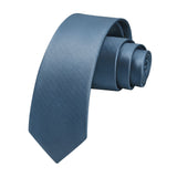 Solid 2.4' Skinny Formal Tie - LIGHT NAVY BLUE-02