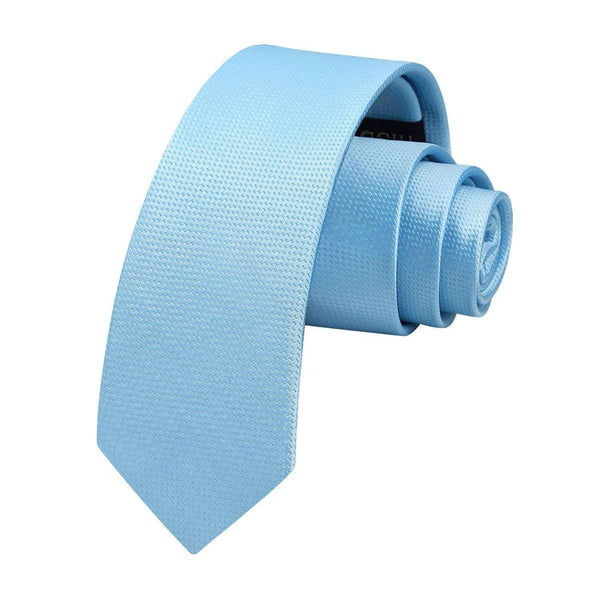 Solid 2.4' Skinny Formal Tie - LIGHT BLUE