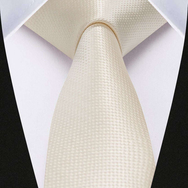 Solid 2.4' Skinny Formal Tie - LIGHT YELLOW-1