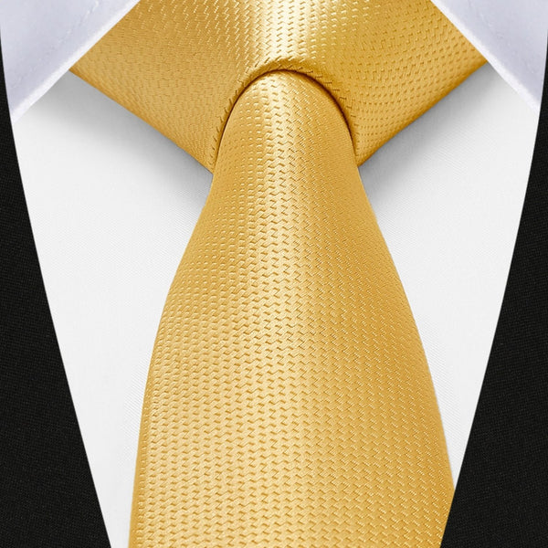 Solid 2.4' Skinny Formal Tie - GOLD-01