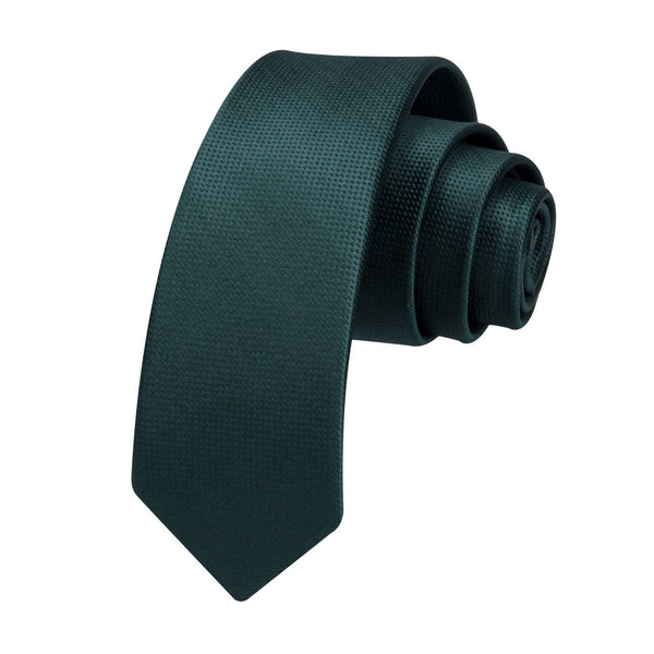 Solid 2.4' Skinny Formal Tie - DARK GREEN