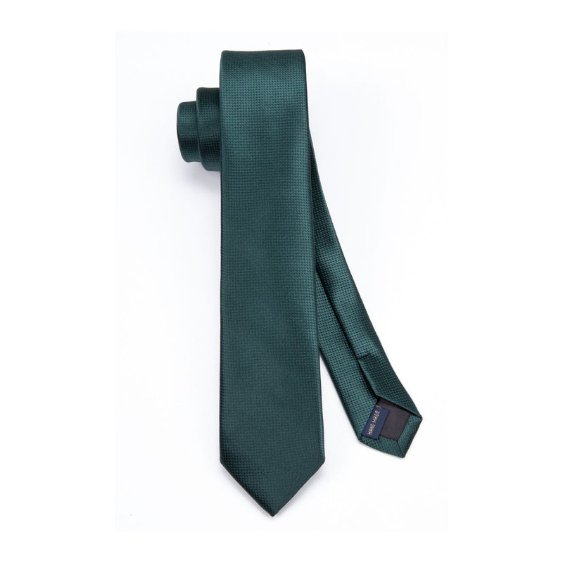 Solid 2.4' Skinny Formal Tie - DARK GREEN