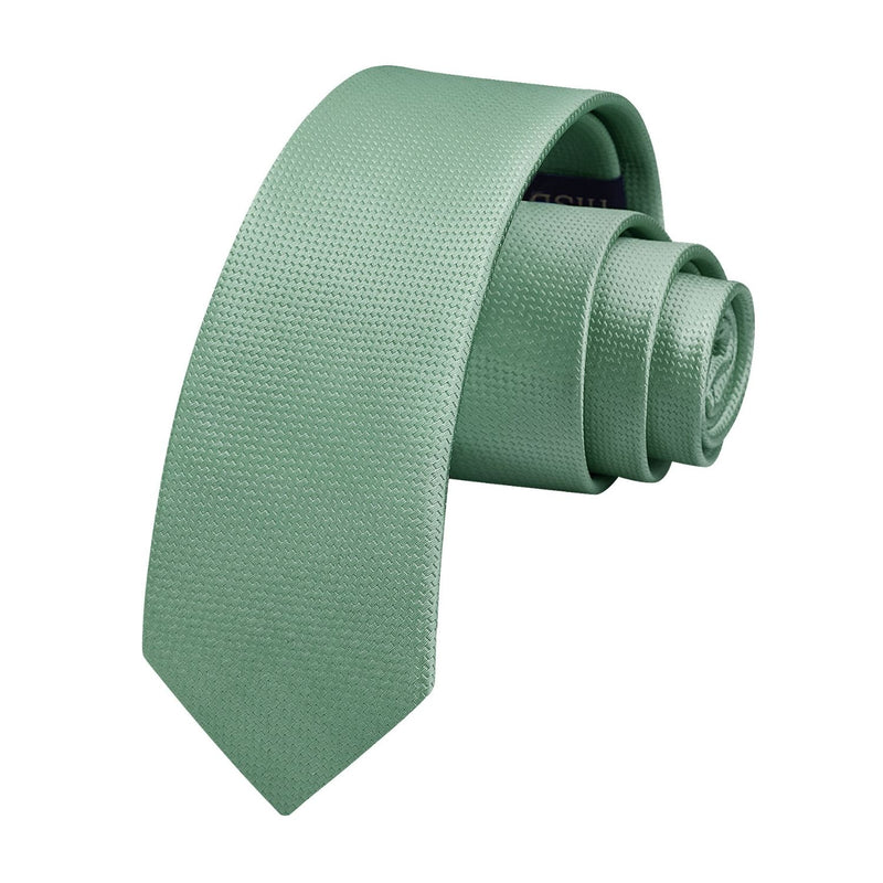 Solid 2.4' Skinny Formal Tie - DARK GREEN-02