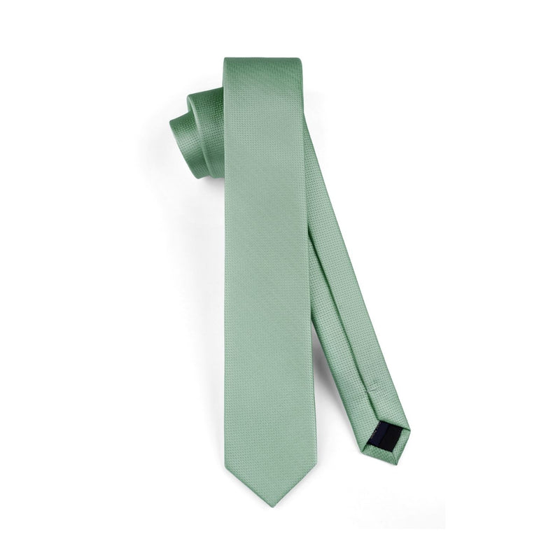 Solid 2.4' Skinny Formal Tie - DARK GREEN-02