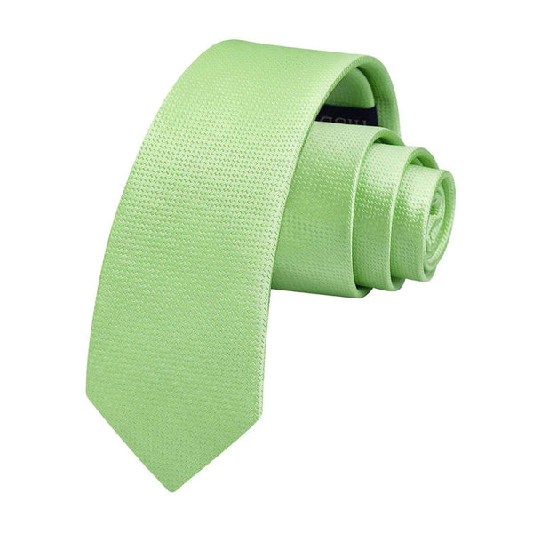 Solid 2.4' Skinny Formal Tie - LIGHT SAGE GREEN-02