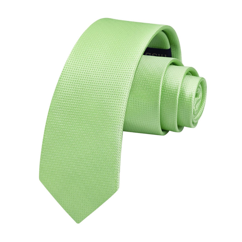 Solid 2.4' Skinny Formal Tie - LIGHT SAGE GREEN-02