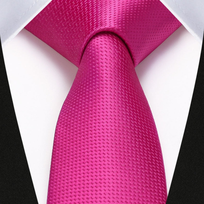 Solid 2.4' Skinny Formal Tie - A-HOT PINK