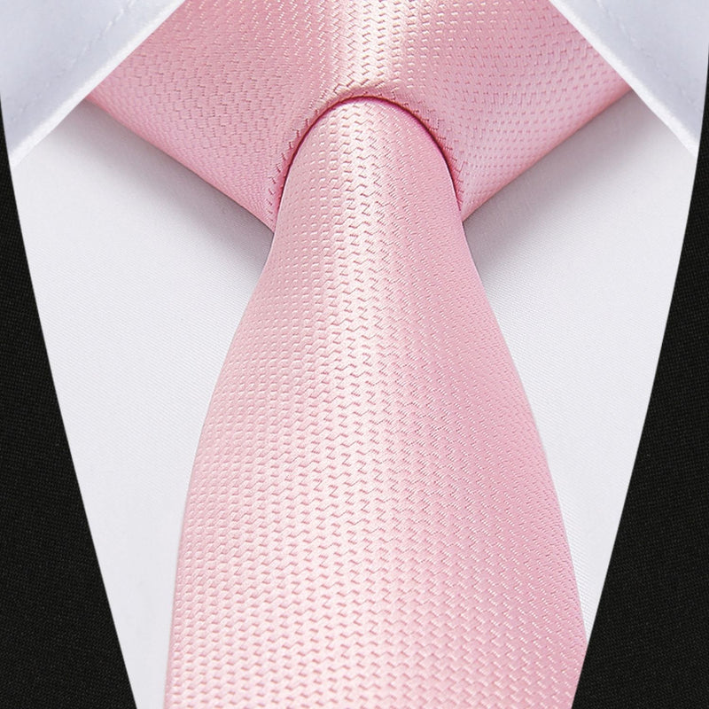 Solid 2.4' Skinny Formal Tie - B-BABY PINK-01