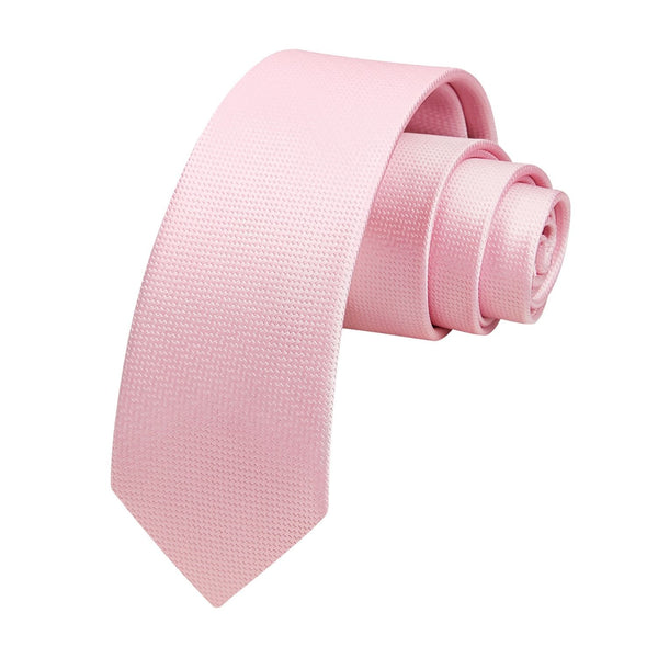 Solid 2.4' Skinny Formal Tie - B-BABY PINK-01