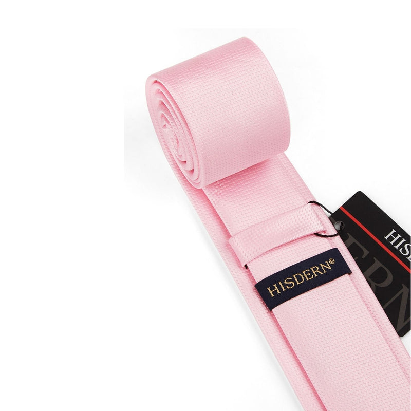 Solid 2.4' Skinny Formal Tie - B-BABY PINK-01