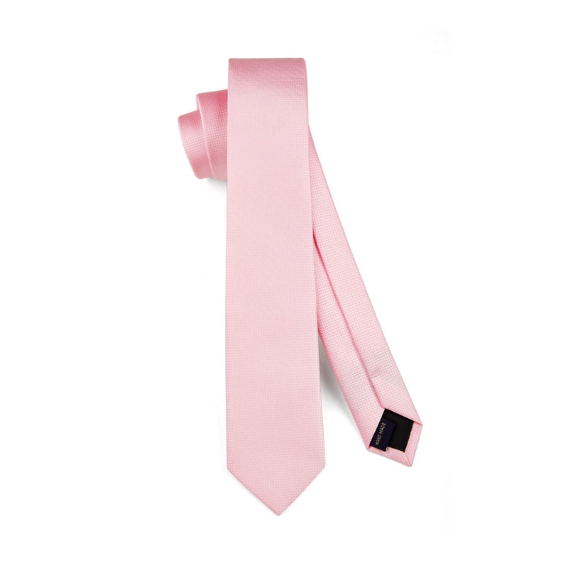 Solid 2.4' Skinny Formal Tie - B-BABY PINK-01