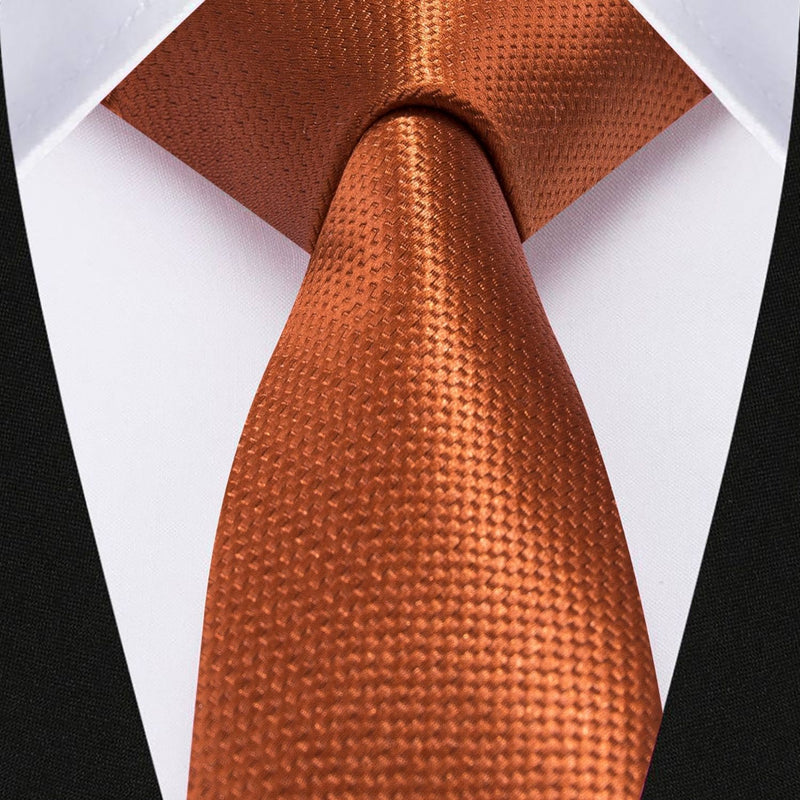 Solid 2.4' Skinny Formal Tie - BURNT ORANGE