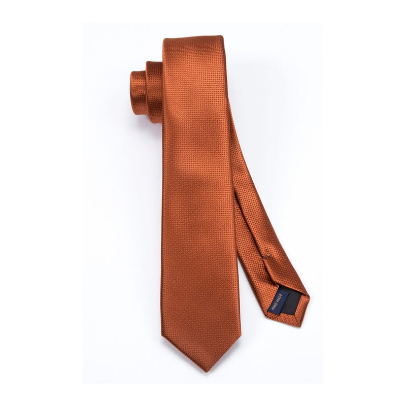 Solid 2.4' Skinny Formal Tie - BURNT ORANGE