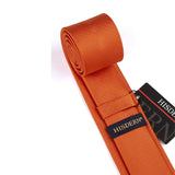 Solid 2.4' Skinny Formal Tie - ORANGE-02