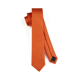 Solid 2.4' Skinny Formal Tie - ORANGE-02