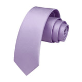 Solid 2.4' Skinny Formal Tie - LIGHT PURPLE-01