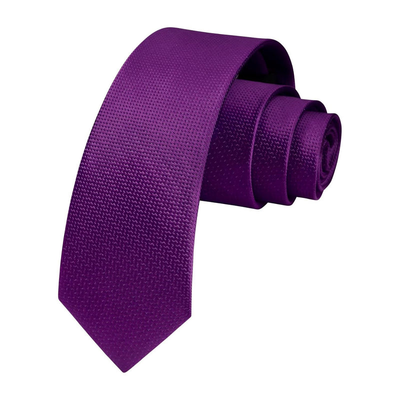 Solid 2.4' Skinny Formal Tie - BERRY PURPLE-01