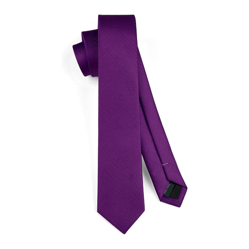 Solid 2.4' Skinny Formal Tie - BERRY PURPLE-01