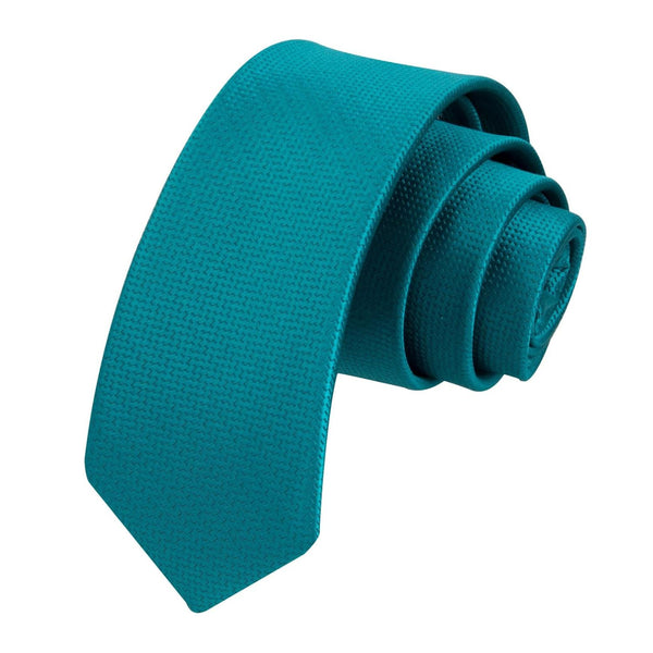 Solid 2.4' Skinny Formal Tie - AQUA BLUE